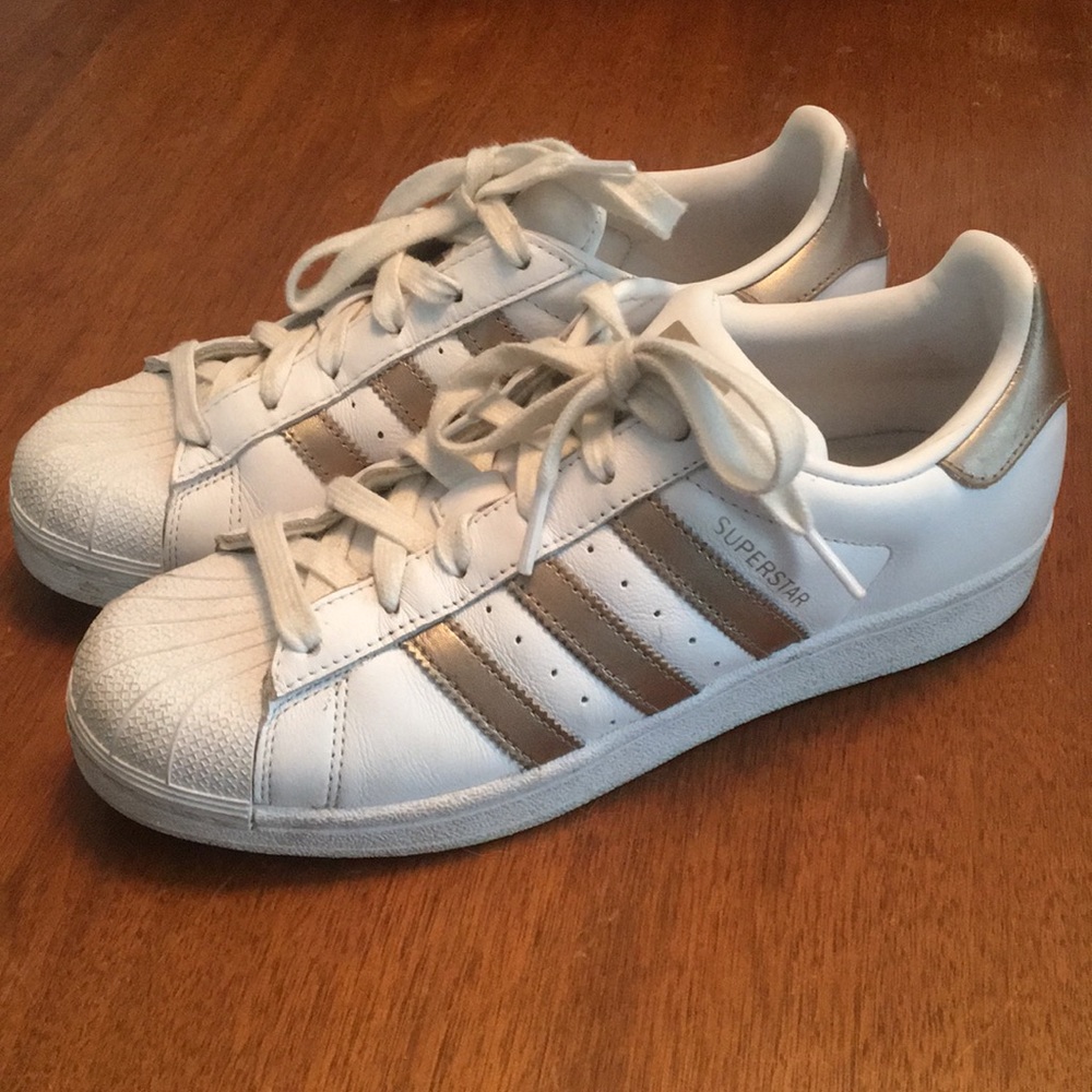Adidas Superstar Athletic Sneakers Rose Gold